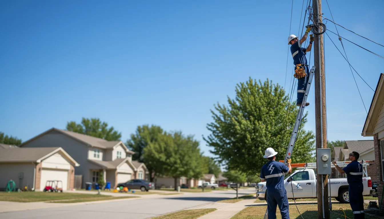 Residential electrician providing installation services in Oconee, IL